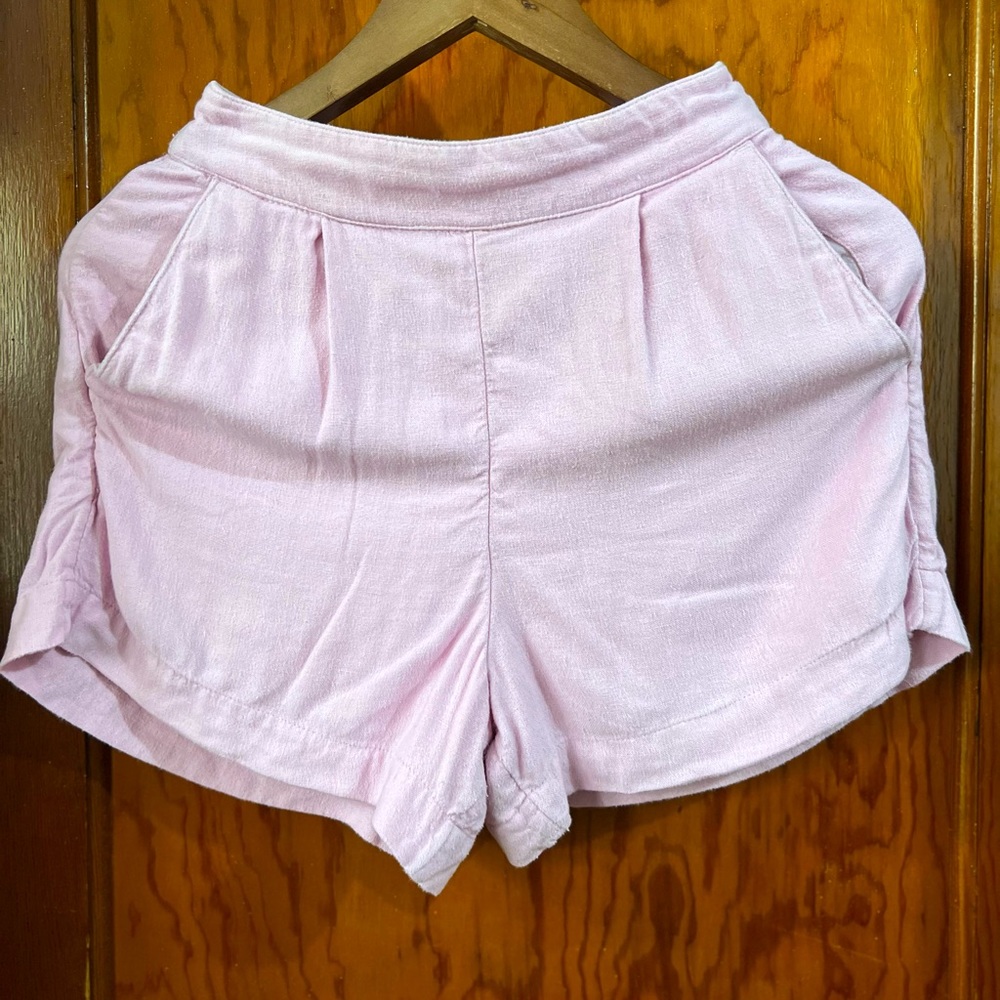 Linen-Blend Pull-On Shorts Abercrombie and Fitch XXS